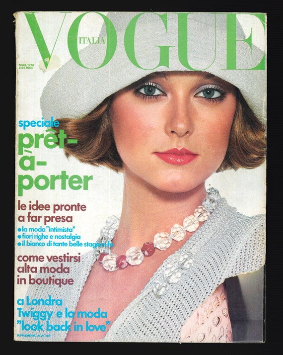 Vogue Italia March 1974 Pret-a- Porter , Twiggy Inside , 50th - Etsy