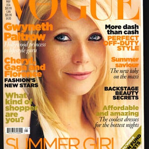 Vogue UK May 2010 British Original Fashion Magazine Cover: Gwyneth Paltrow