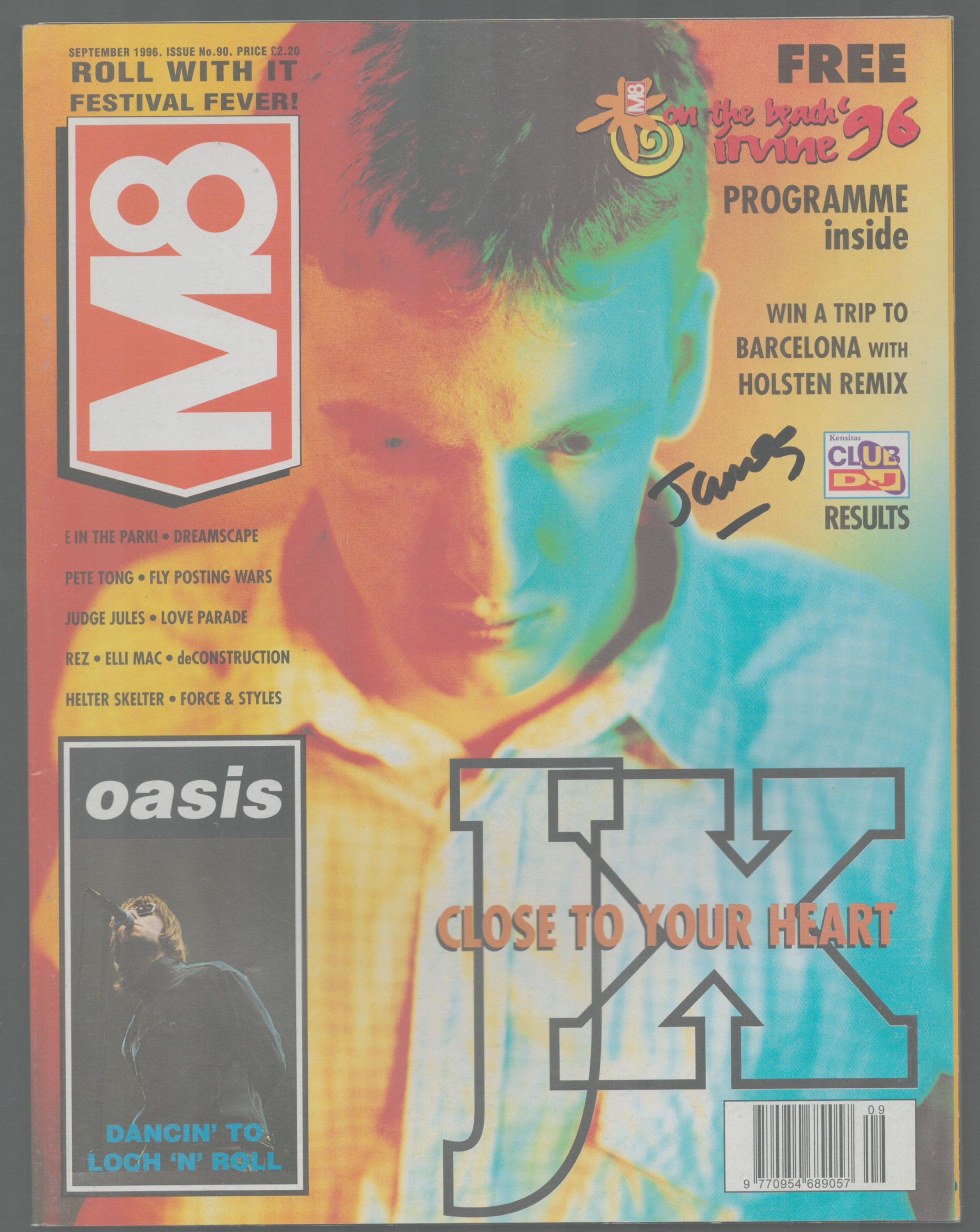M8 Dance Music Culture Magazine No 90 Sept 1996 JX Oasis - Etsy UK