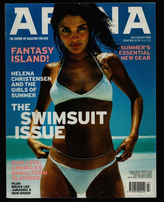 Arena Magazine July /aug 1998 Helena Christensen | Swimsuit