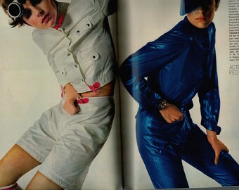 Vogue April 15 1967 Original Vintage Fashion Magazine Twiggy