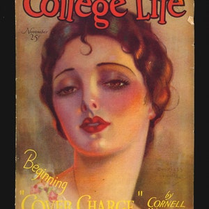 College Life Nov 1927 Original Vintage Satire Magazine Cornell Woolrich