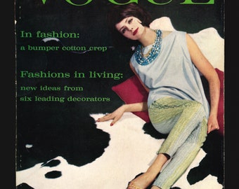 Vogue UK March 15 1961 Original Vintage Fashion Magazine