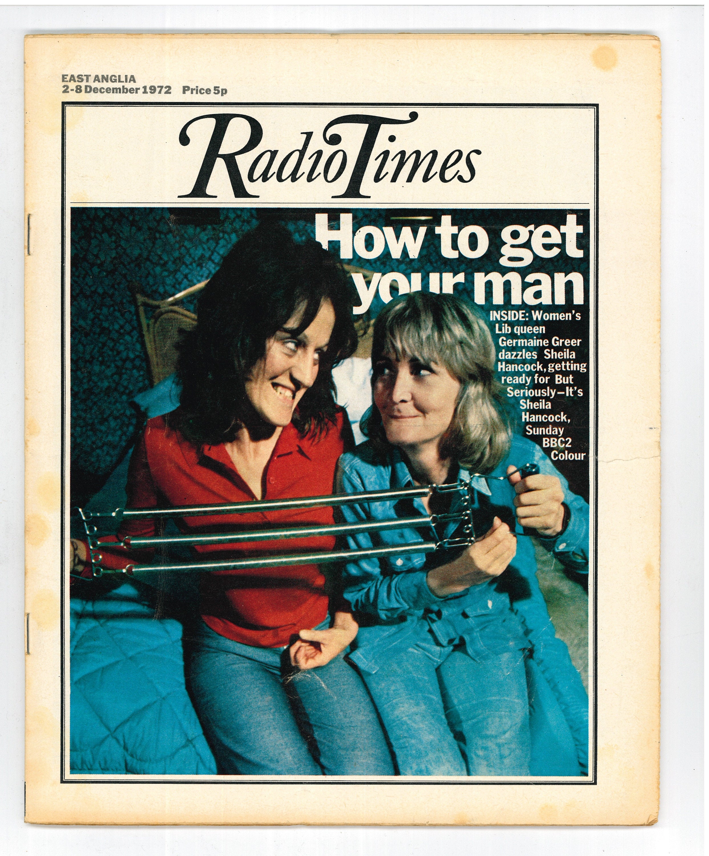 Radio Times Dec 2-8 1972 Original Vintage Magazine Germaine Greer Sheila Hancock
