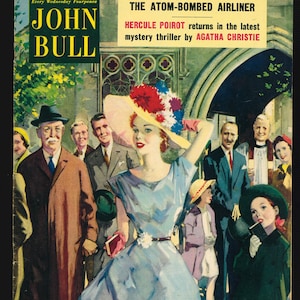 John Bull April 4 1953 British Original Vintage Rare Magazine Agatha Christie Poirot