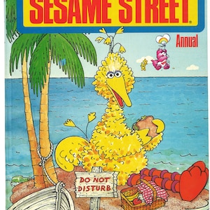 Sesame Street Annual Book 1984 Grandreams British Childrens Educational Television Big Bird Miss Piggy Gift Birthday Present 40th