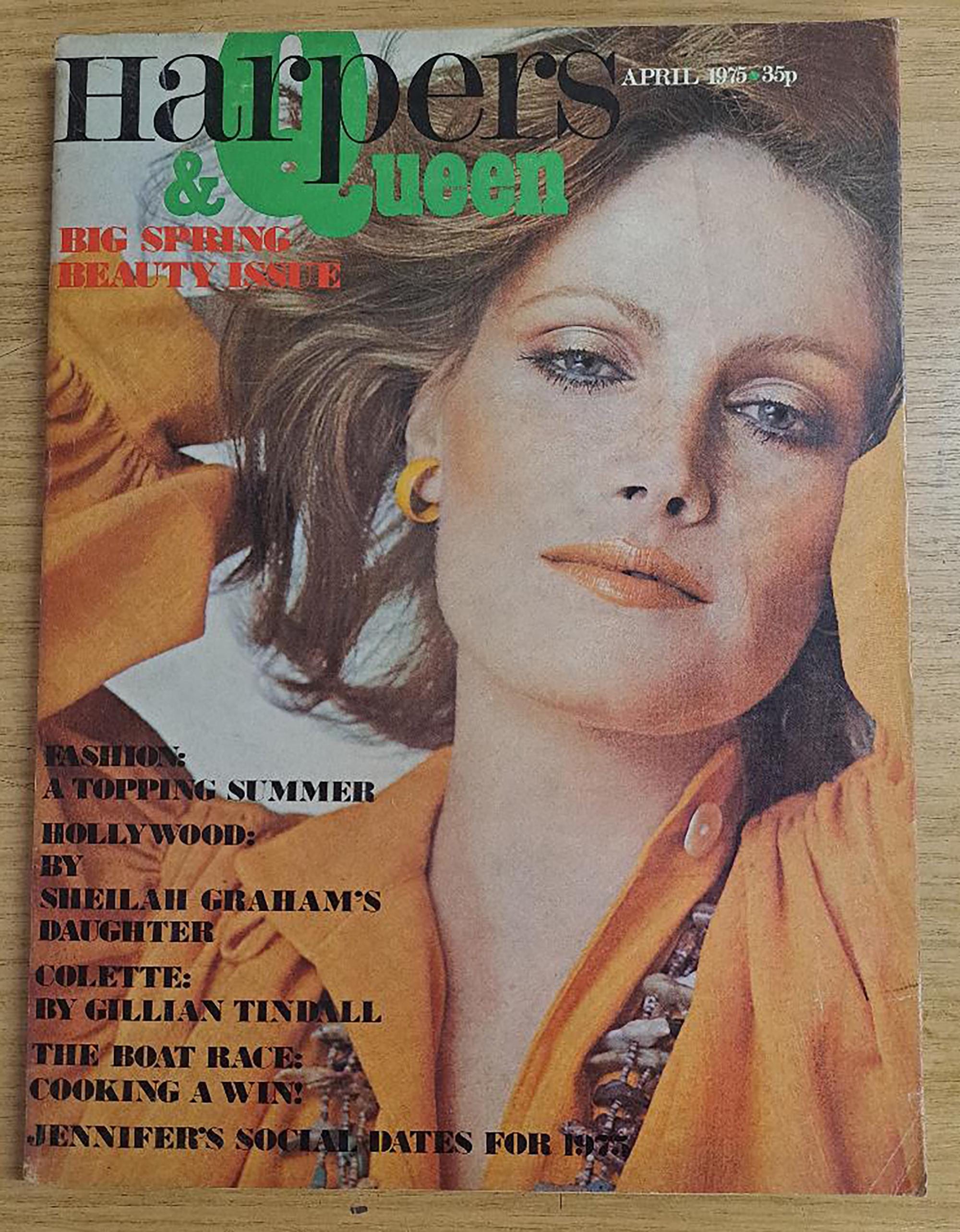 Harpers & Queen UK April 1975 British Original Vintage Fashion Magazine