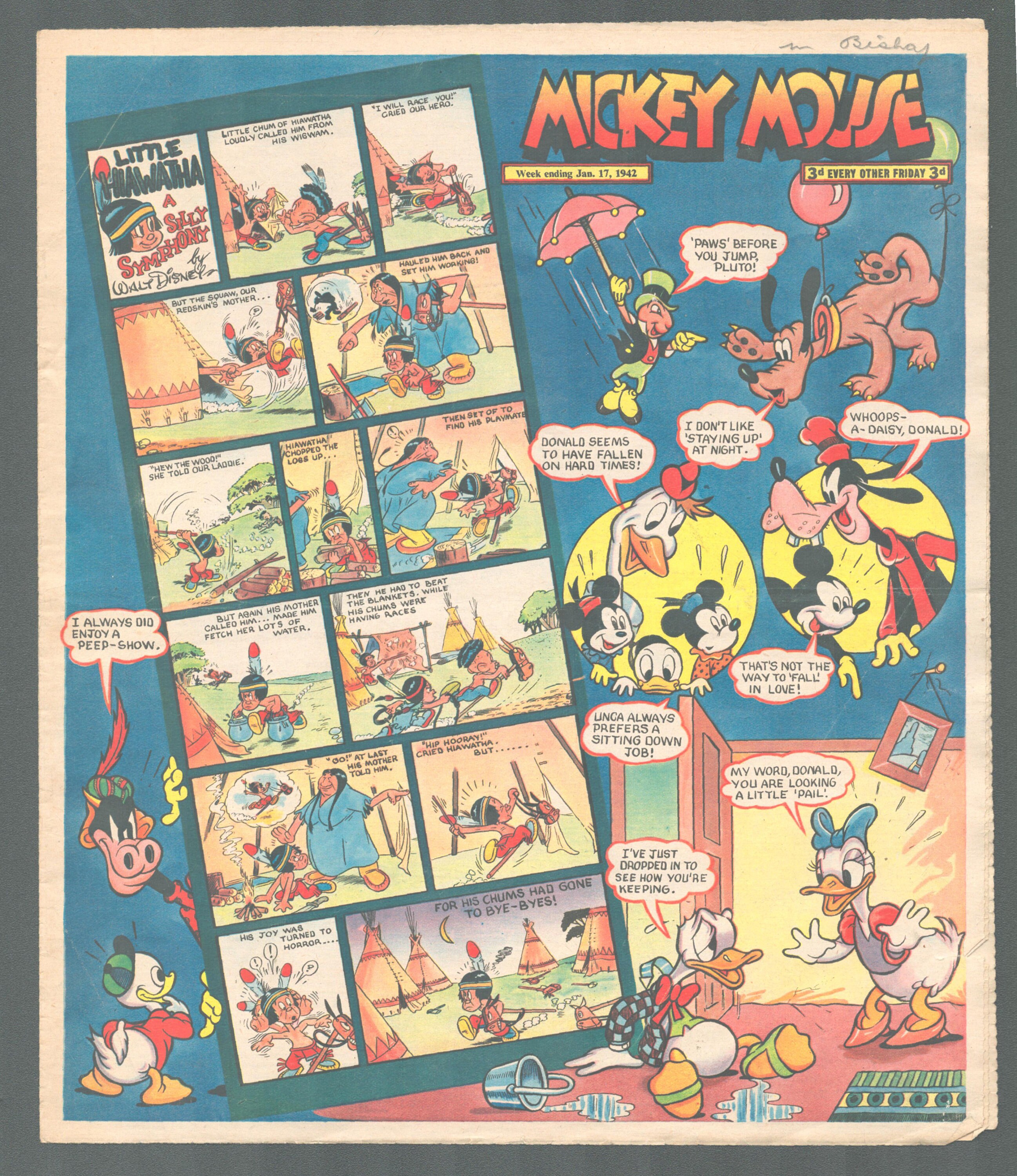 Mickey Mouse June 17 1942 UK Comic DISNEY