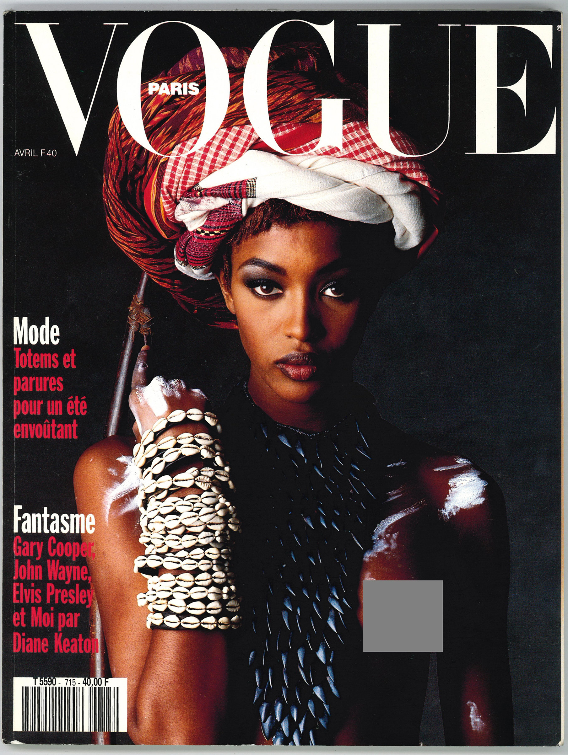 vogue paris 1991 スーパーモデル Vogue Paris April 1991 France Foreign Original Vintage Fashion
