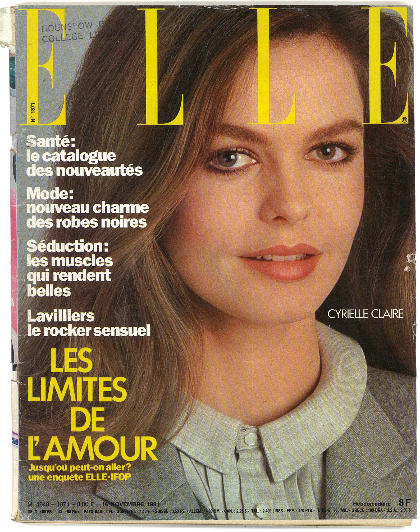 Elle No 1871 Nov 16 1981 Paris French Foreign Original Vintage Fashion ...