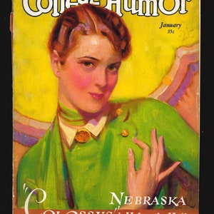 College Humor Jan 1930 Vintage Magazine  Katharine Brush,Holworthy Hall