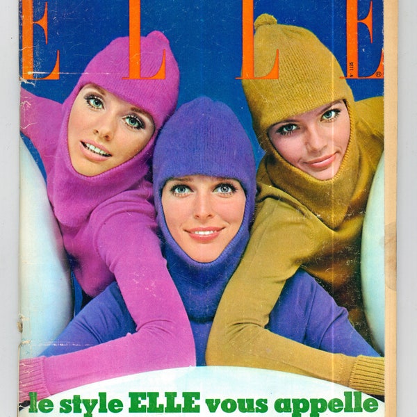 Elle Sept 21 1967 French Edition Vintage Magazine