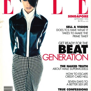 Elle Sept 1995 no 22 Singapore Issue Foreign Rare Vintage Fashion Magazine cover Ayako