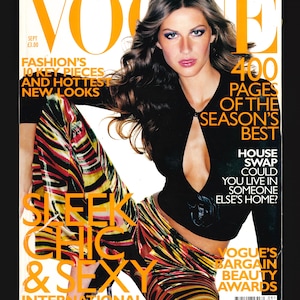 Vogue UK Sept 1999 Original Vintage Fashion Magazine Gisele