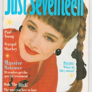 Just Seventeen Jan 15 1986 British Original Vintage Fortnightly Magazine Teen Age Louise model cover