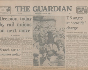 The Guardian June 13 1972 Original Vintage Rare Newspaper  Birthday Gift Present Natalia Makarova