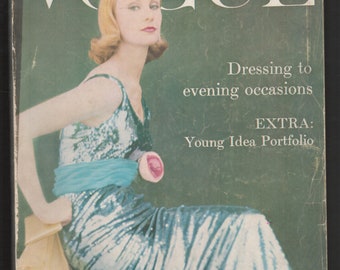 Vogue UK Oct 1958 Original Vintage Fashion Magazine