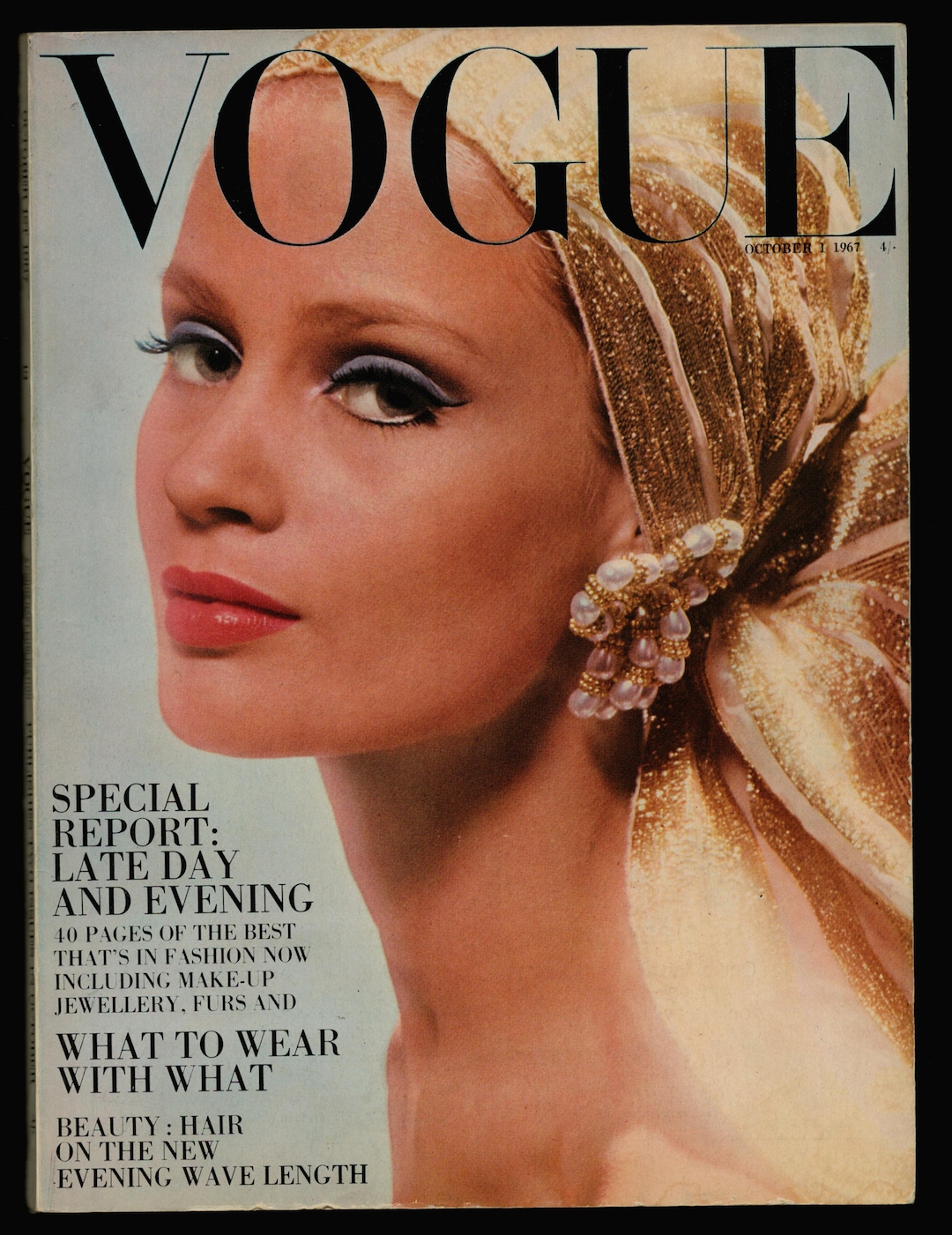 Vogue UK Oct 1 1967 Original Vintage Fashion Magazine Cover
