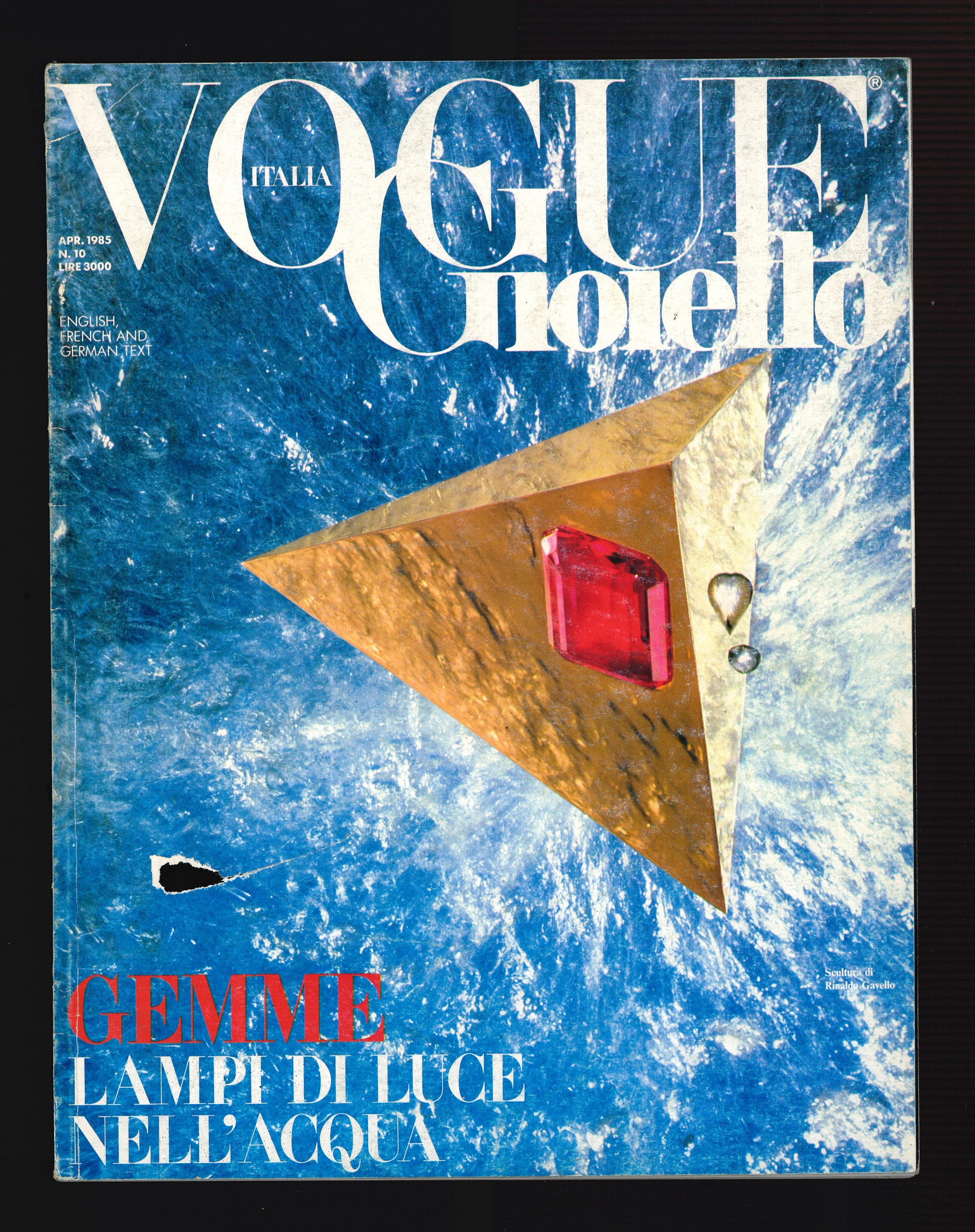 Revista de moda vintage original de Vogue Italia, septiembre de