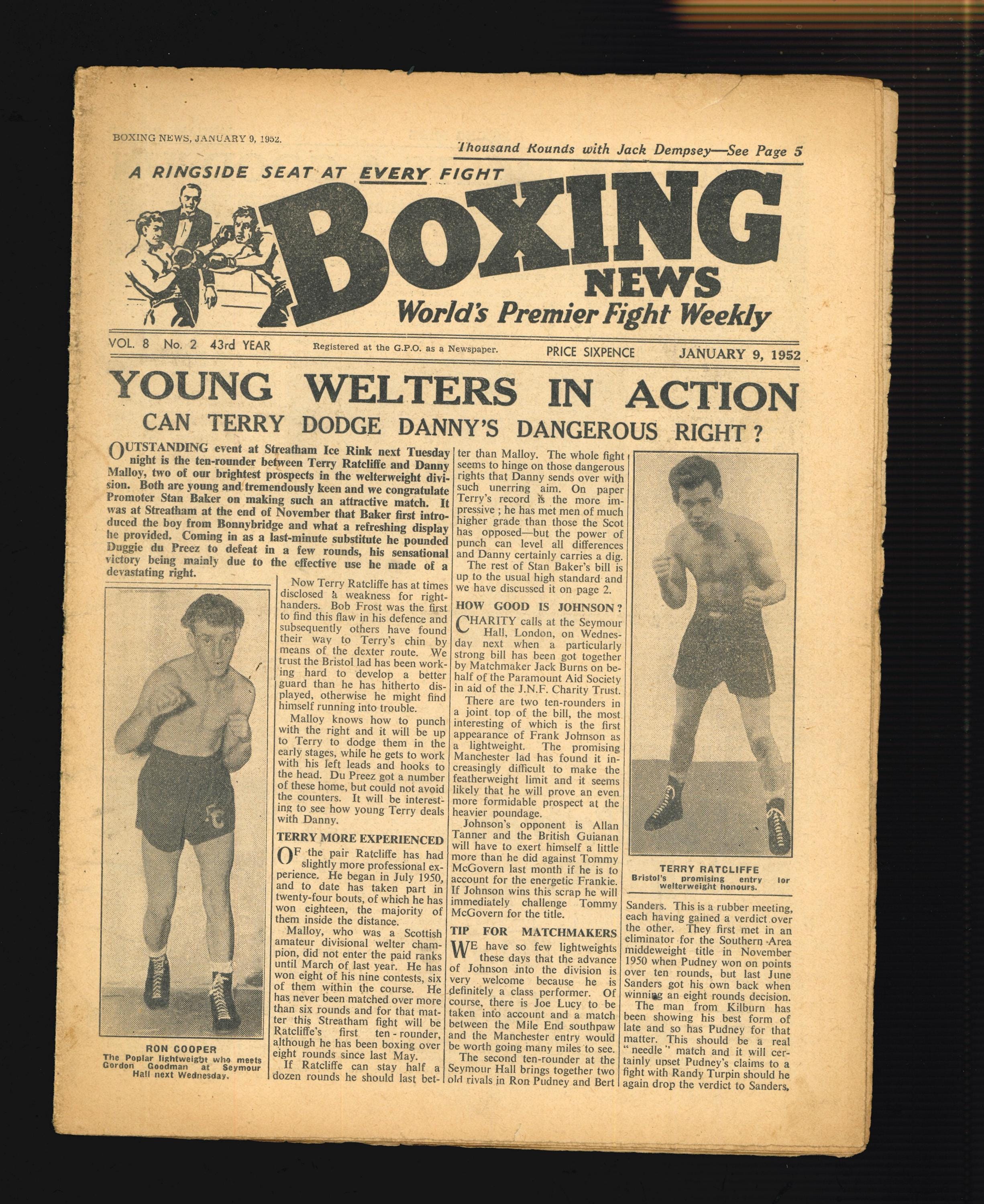 Boxing News 1951 1952 1955 Vintage Original Magazine - Etsy
