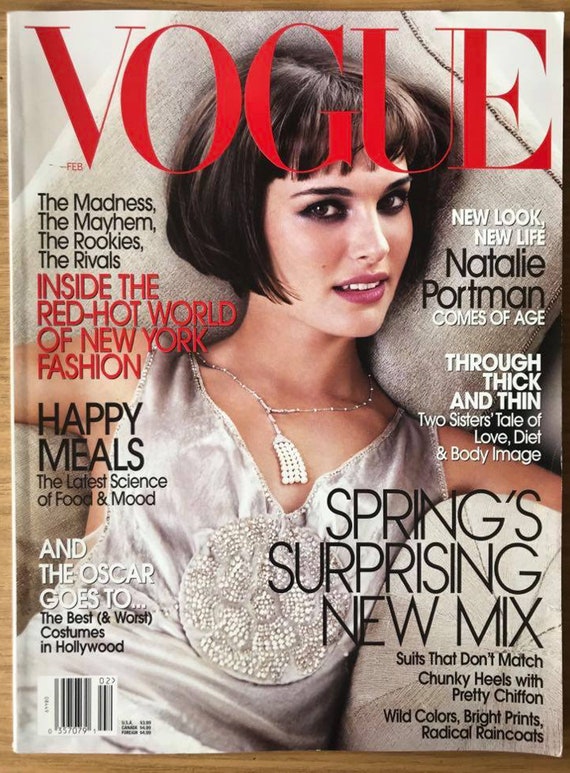 Vogue US Feb America Foreign Original Vintage Fashion Magazine Gift Birthday Present