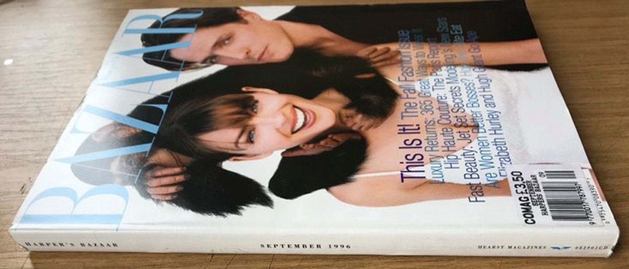 Harper's Bazaar US Sept 1996 Vintage Original Fashion Magazine Gift  Birthday Present Sept 1996 Elizabeth Hurley and Hugh Grant Cover - Etsy