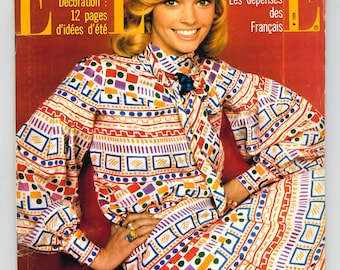 Elle 14 de junio de 1971 Edición francesa Revista Vintage