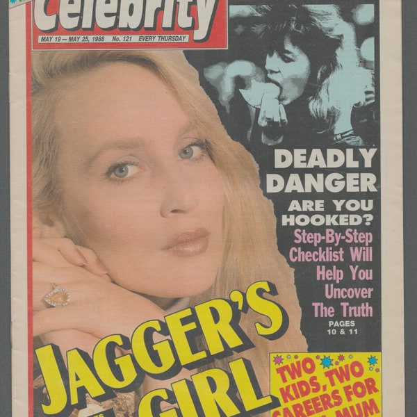 Celebrity May 19-25 1988 no 121 Jerry Hall cover , Shelley Hack ADAM WEST BATMAN Nabila Khashoggi Jack Nicholson