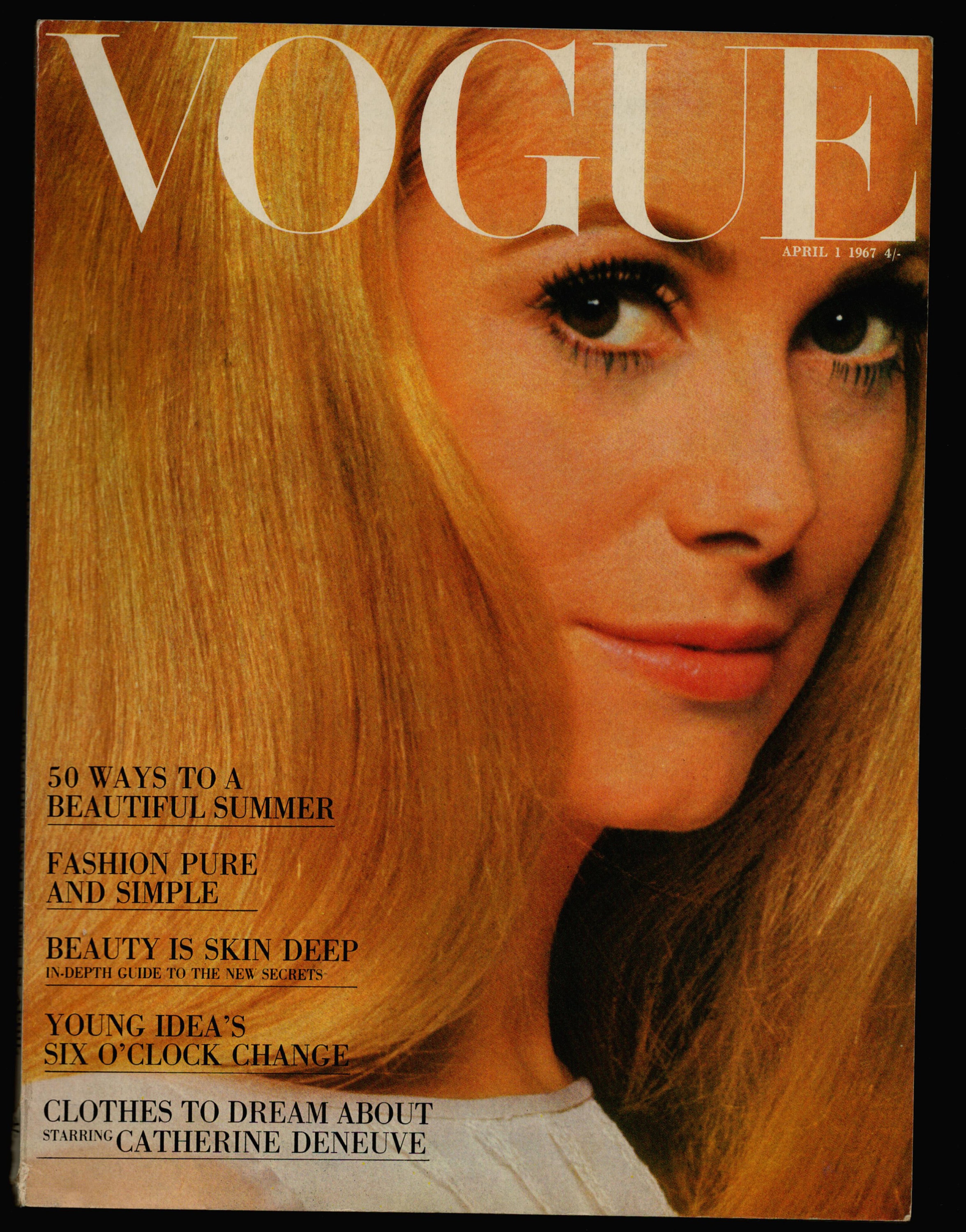 Vogue April 1 1967 Original Vintage Magazine Cover : Catherine