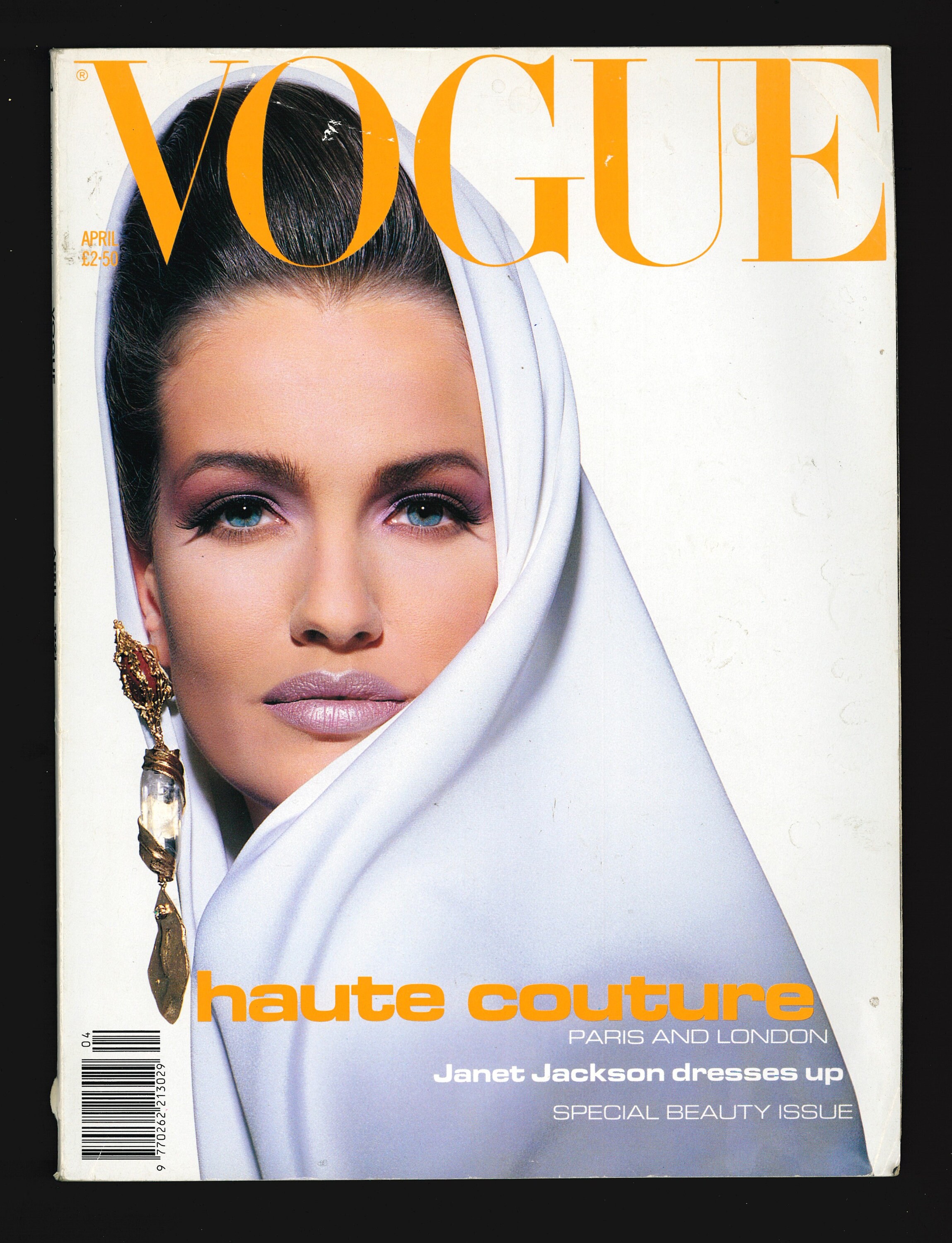 Vogue UK April 1991 Original Vintage Fashion Magazine Karen