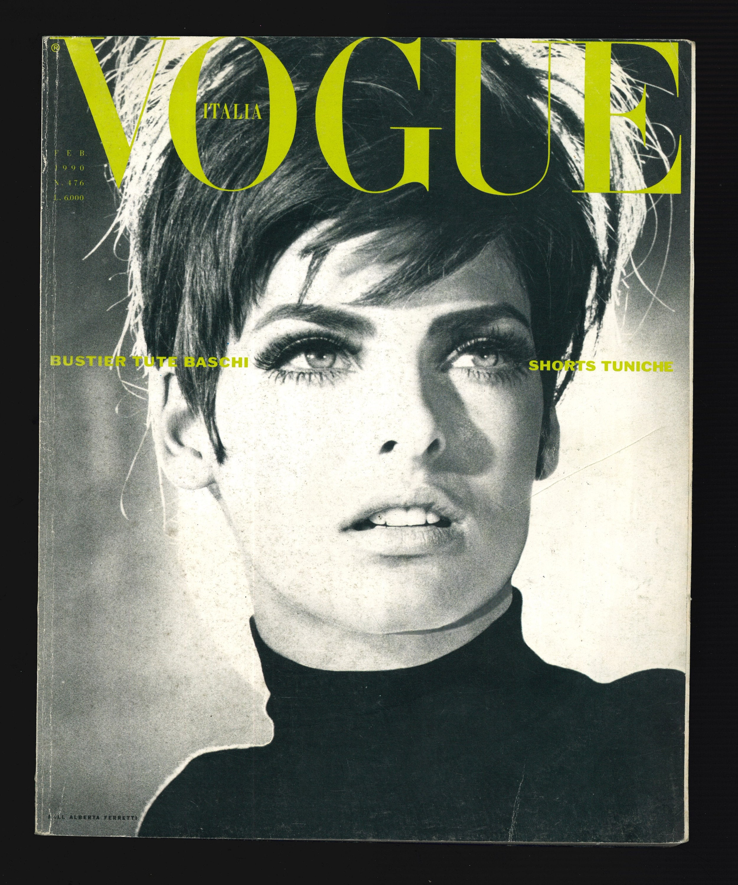 Vogue Italia No 476 Feb 1990 Original Vintage Fashion Magazine