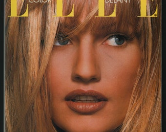 Elle US no 92 April  1993 American  Foreign Original Vintage Fashion Magazine Karen Mulder cover