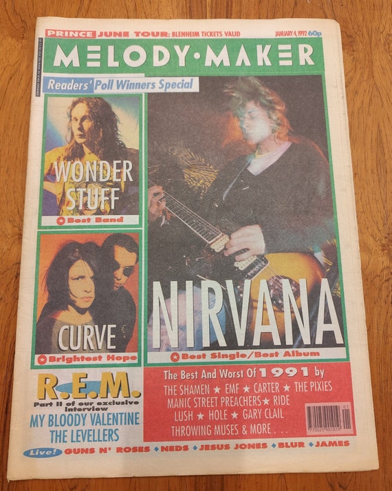 1992 UK Melody Maker with Kurt Cobain Melody Maker Jan 4 1992