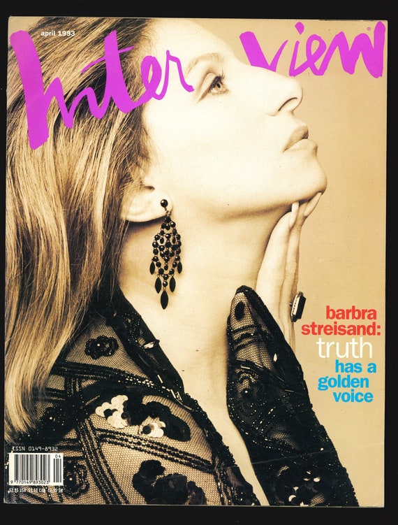 女性情報誌 INTERVIEW APRIL 1993 BARBRA STREISAND Interview Magazine April 1993 Barbara Streisand Cover(a) - Etsy Canada