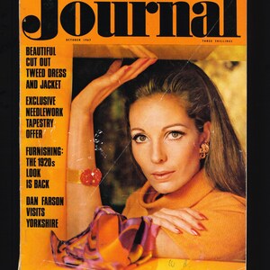 Woman&#39;s Journal Oct 1967  Original Vintage Magazine Cover: Dan Farson visit Yorkshire