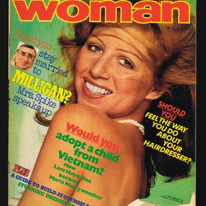 Frau Juli 5 1975 Vintage Magazin Mode Schönheit Kochen Spike Milligan