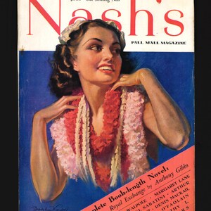 Nash&#39;s Pall Mall Magazine July - Dec 1937 UK British Original Rare Retro Vintage Advertiser&#39;s  Harrison Fisher