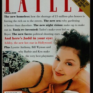 Tatler Feb 1997 British Original Vintage Fashion Magazine Ashley Judd Tania Bryer