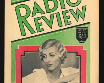 Radio Review No 27 May 9 1936 Magazine original