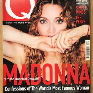 Q March 1998 no 138  British Original Vintage Music  Magazine Gift Birthday Present Madonna cover