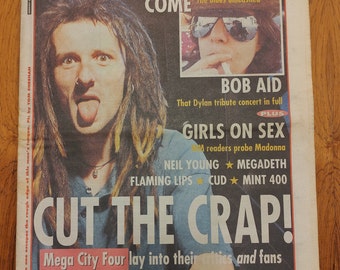 Melody Maker 31 de octubre de 1992 Periódico pop británico Mega City Four