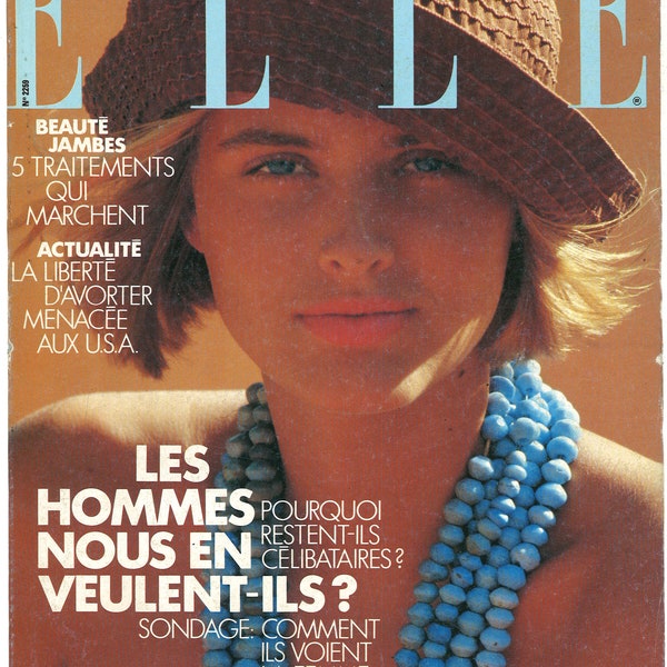Elle French no 2259 April 24  1989 Paris Foreign Original Vintage Fashion Magazine Gift Present Birthday