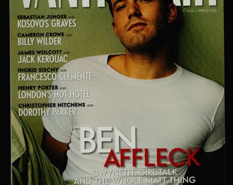 Vanity Fair UK Oct 1999 Couverture originale du magazine de mode : Ben Affleck