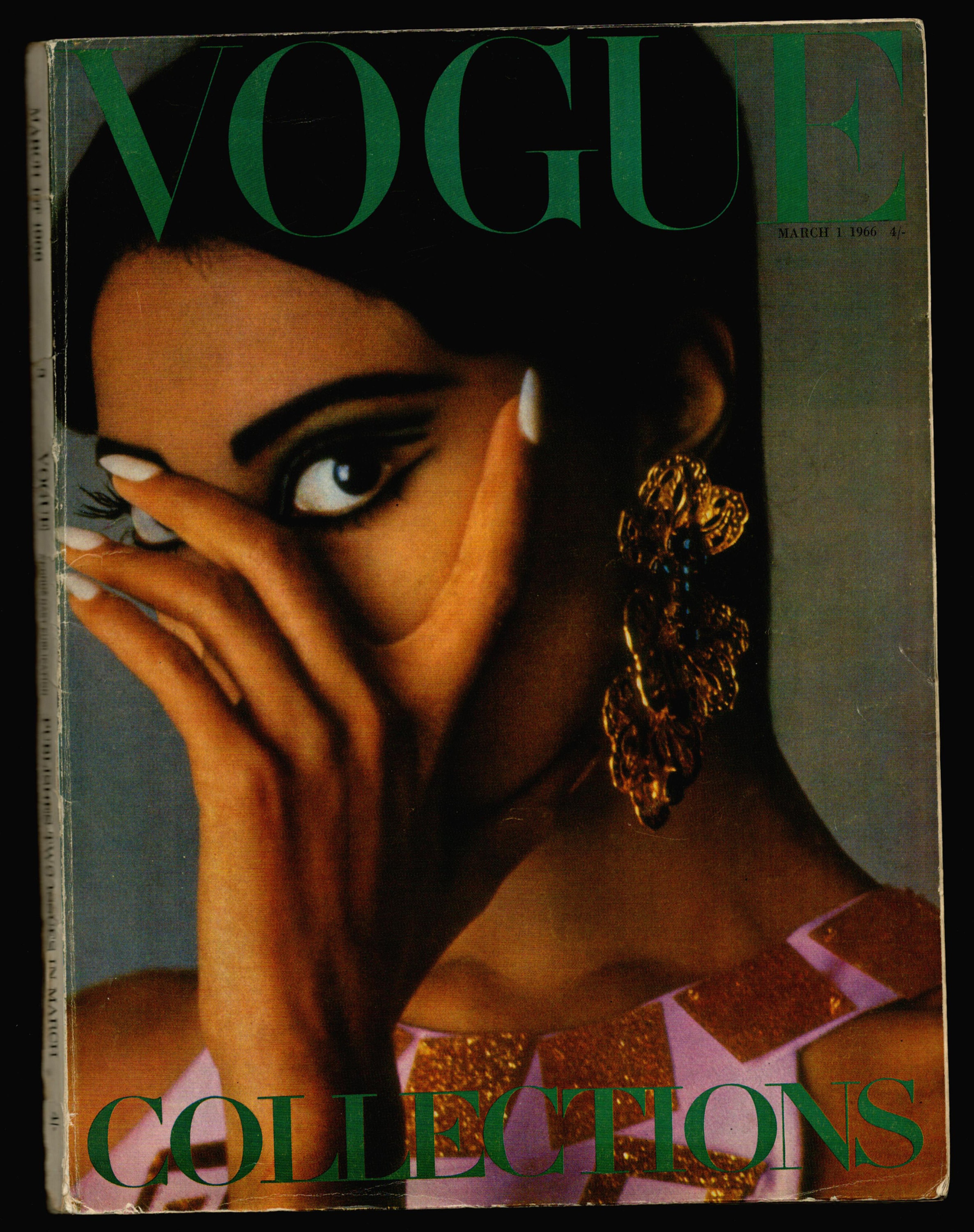VOGUE FASHION MAGAZINE　MARCH 1, 1938 Vogue UK Magazine March 1st 1966 Cover: Daliah Lavi Photo by David