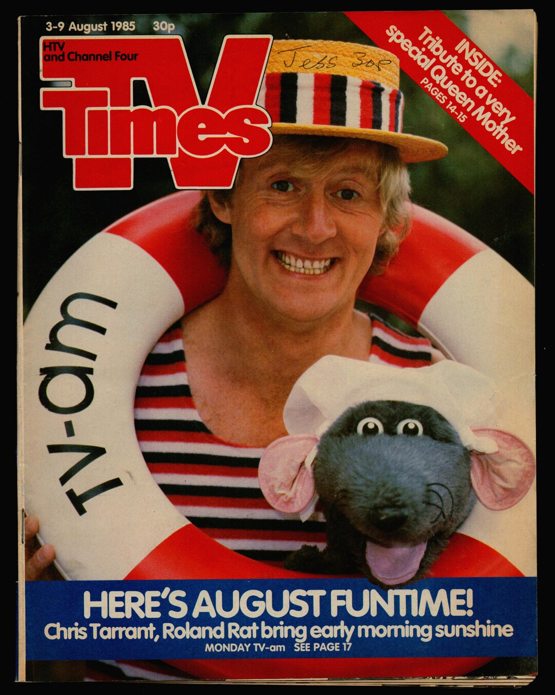 tv-times-aug-3-9-1985-htv-and-chanel-four-issue-original-etsy