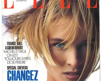 Elle French n.º 2425 22 de junio de 1992 París Extranjero Original Vintage Revista de moda Regalo Presente Cumpleaños