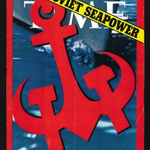 May include: A red anchor with a hammer and sickle design, superimposed over a blue and white image of water. The anchor is partially obscured by a yellow banner with the text "Soviet Seapower" in black letters. The text "JANUARY 31, 1972" appears in the upper right corner of the image.