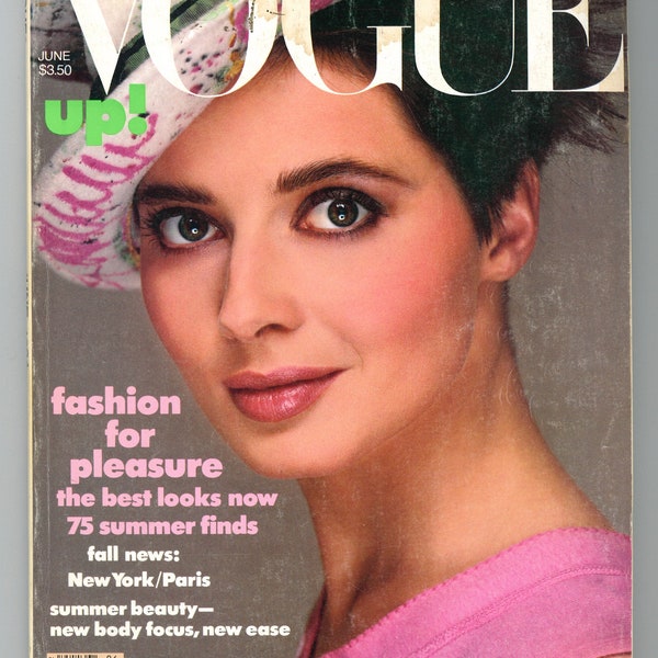 Vogue US June  1984  Original Vintage Fashion Magazine Isabella Rossellini 40th