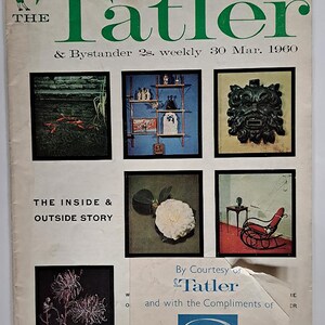 Tatler & Bystander March 30 1960 London Original Vintage Fashion Magazine