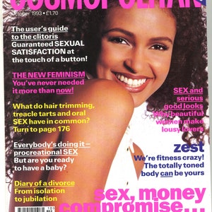 Cosmopolitan U K Oct 1993 British Original Vintage Fashion Magazine Gift Birthday Present Akure cover